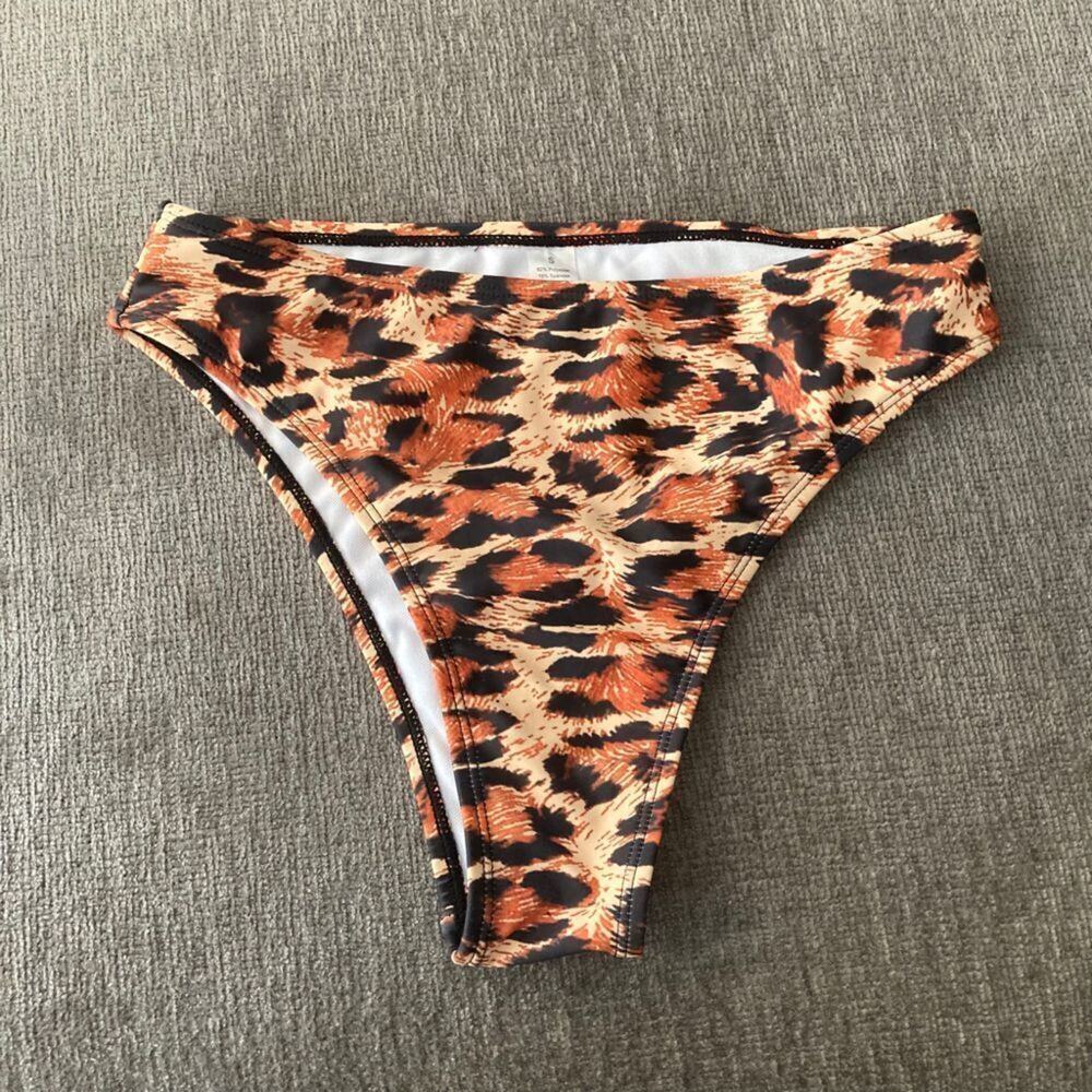 small leopard print bikini bottom